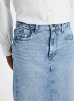 Light Denim Maxi Split Skirt 22 7 Light Denim Maxi Split Skirt 22 -Fit In Dress Sales tuc143425284 Blue R Z003A