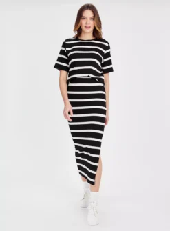 Mono Stripe Boxy Coord T-Shirt 22 -Fit In Dress Sales tuc143428101 Mono R Z002A