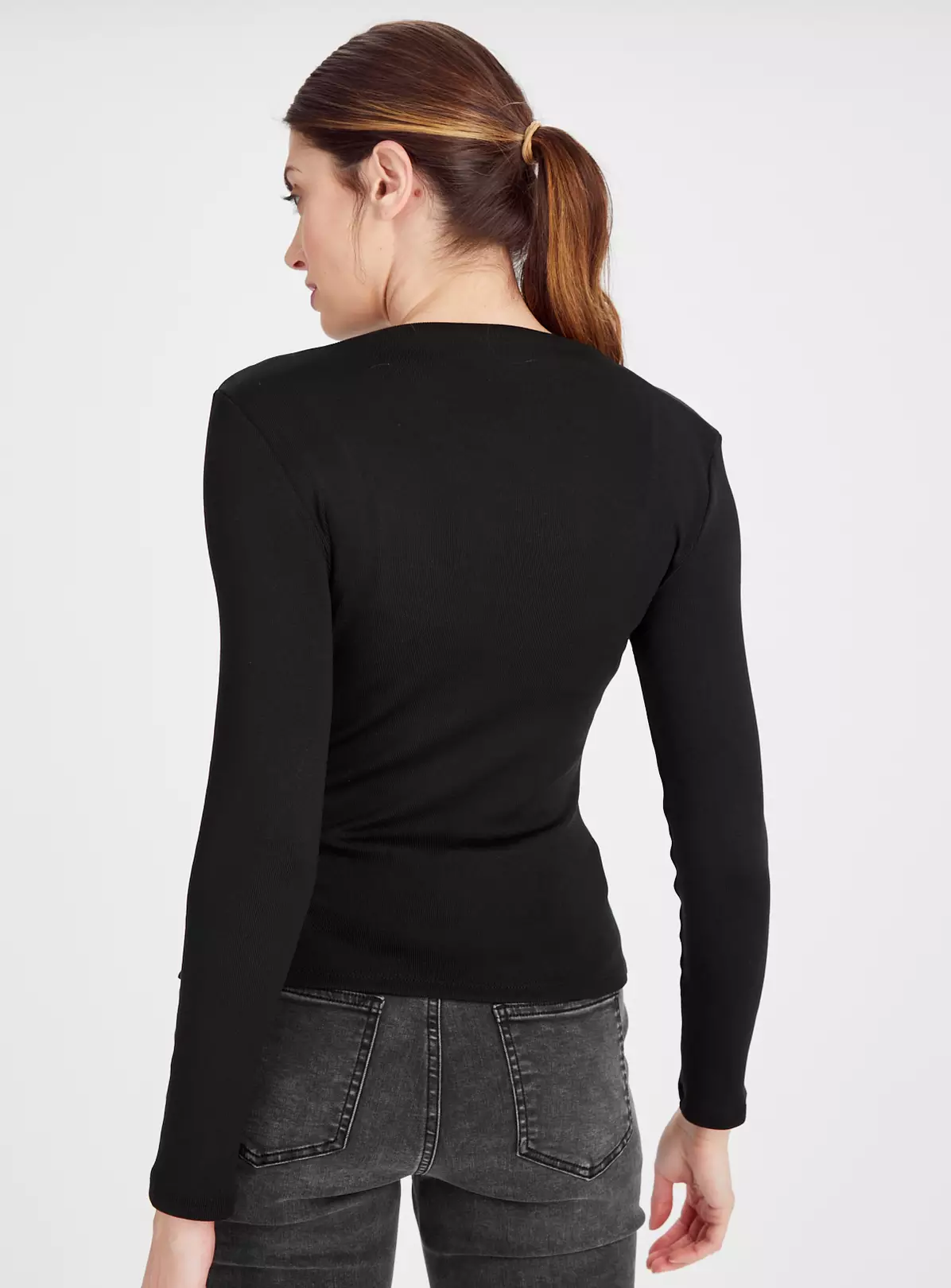 Black Ruched Slash Neck Top 20 2 Black Ruched Slash Neck Top 20 - Image 2