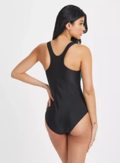 Black Animal Panel Sports Swimsuit22
