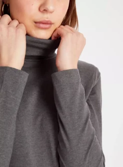 Charcoal Grey Roll Neck Top 18 -Fit In Dress Sales tuc143453197 Grey R Z003A