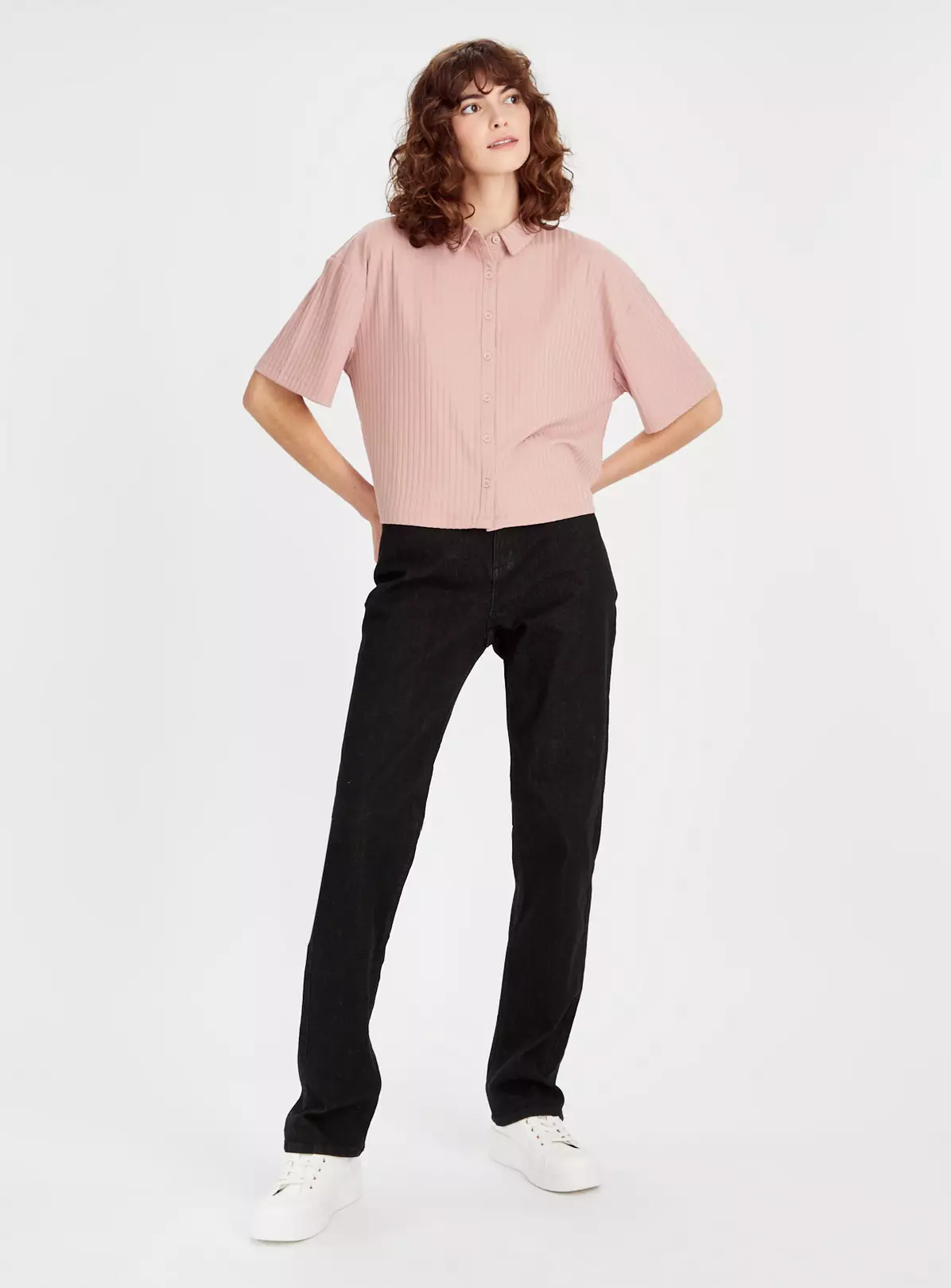 Pink Wide Ribbed Boxy Shirt 18 1 Pink Wide Ribbed Boxy Shirt 18