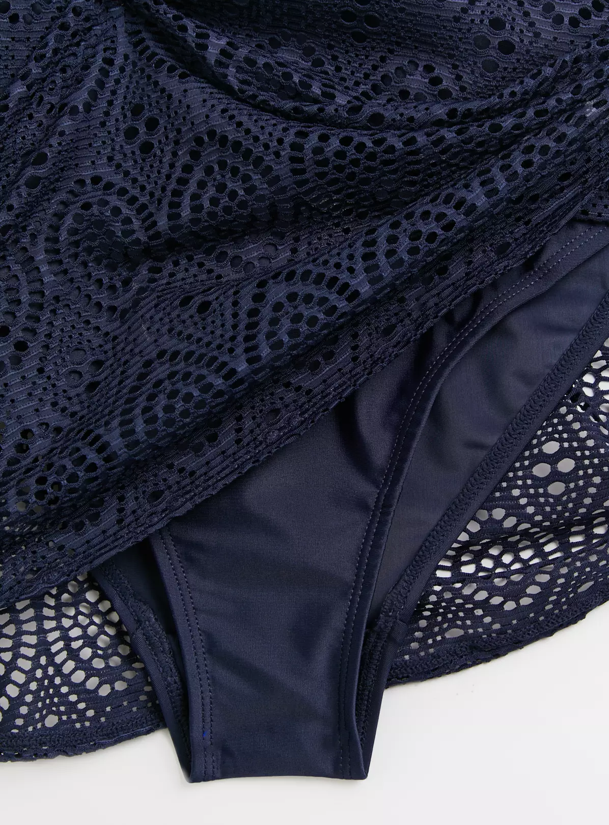 Navy Crochet Skirt Swimsuit6 2 Navy Crochet Skirt Swimsuit6 - Image 2