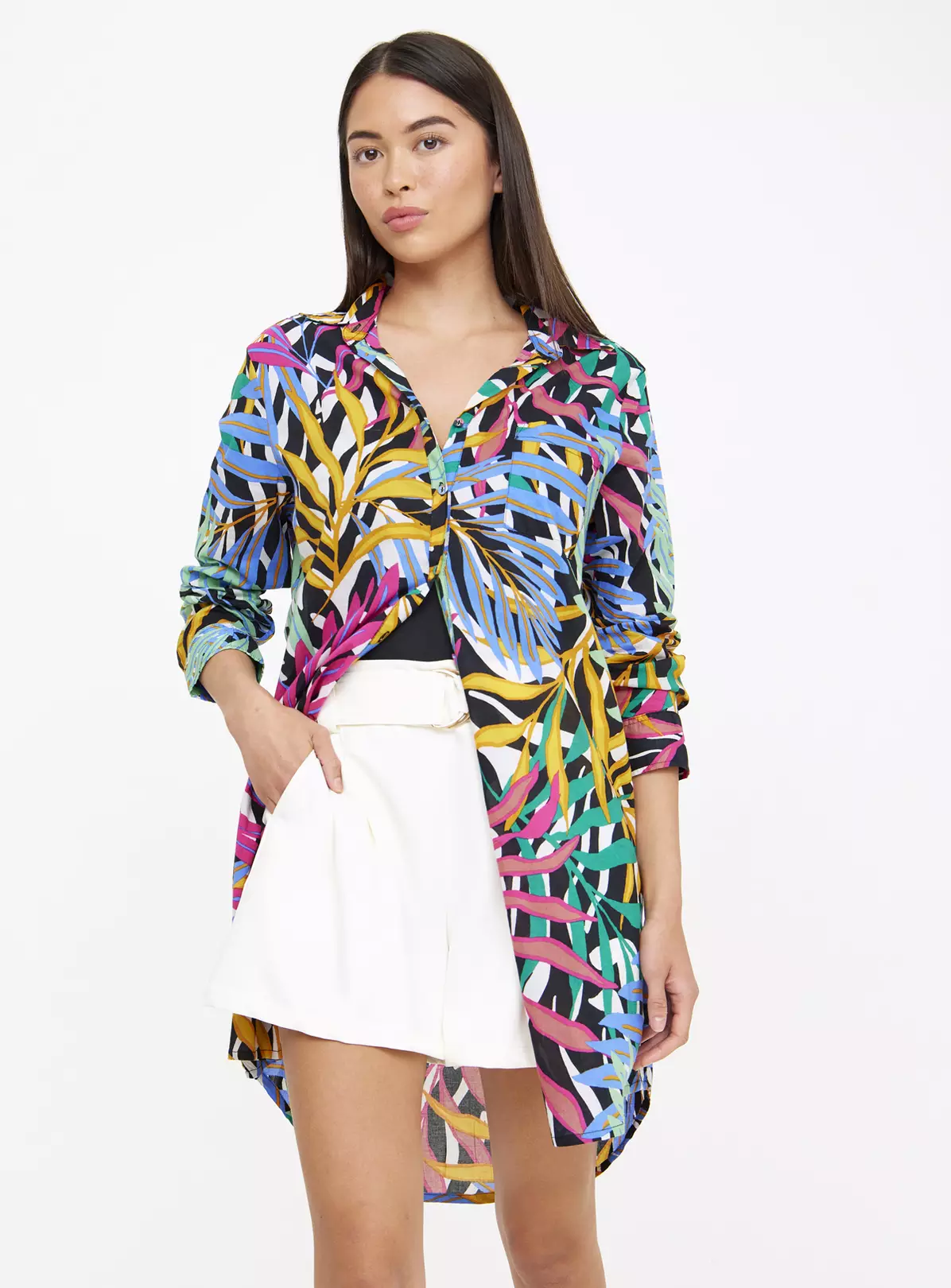 Tropical Palm Print Beach Shirt 18 4 Tropical Palm Print Beach Shirt 18 - Image 4