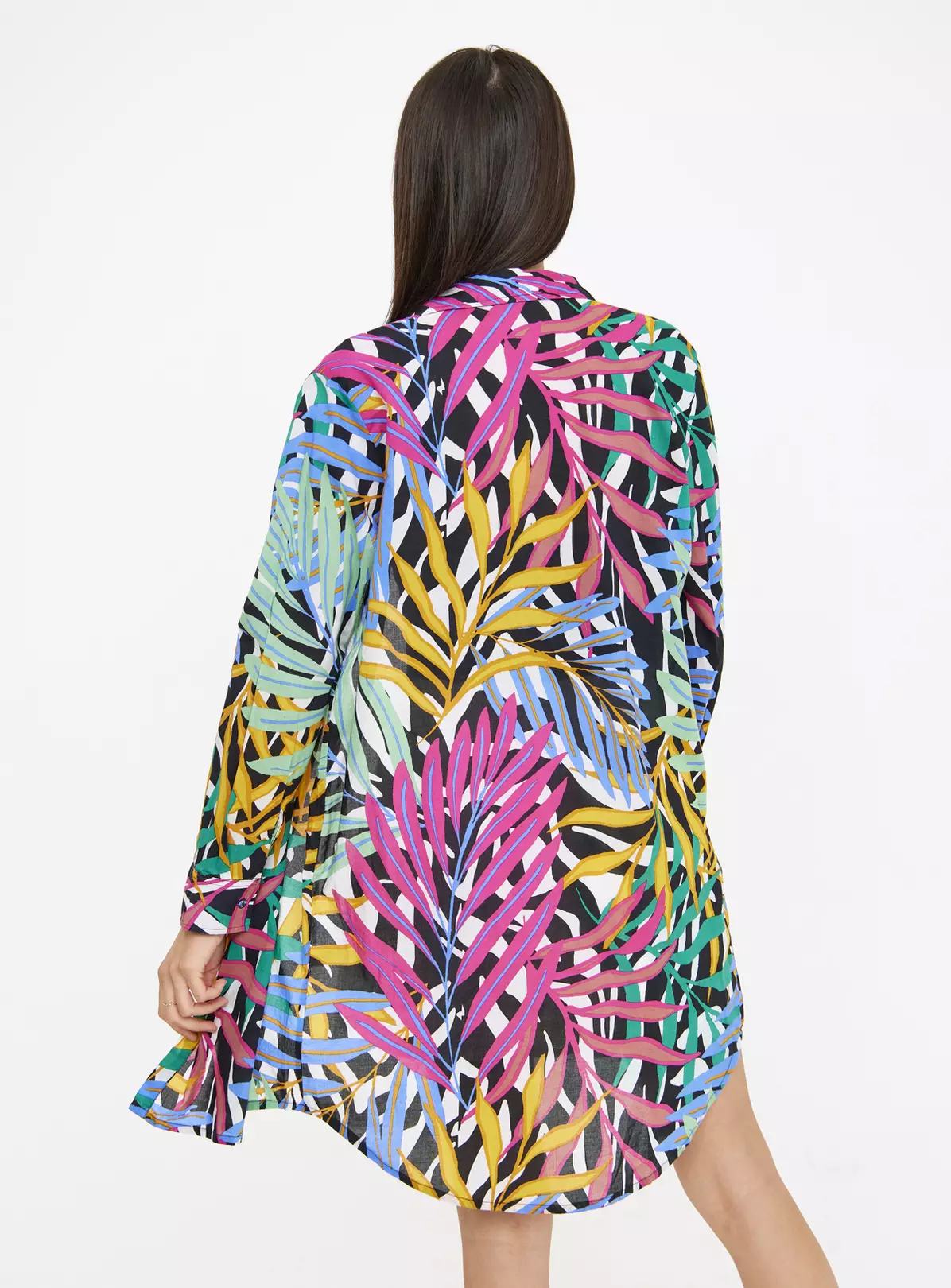 Tropical Palm Print Beach Shirt 18 2 Tropical Palm Print Beach Shirt 18 - Image 2