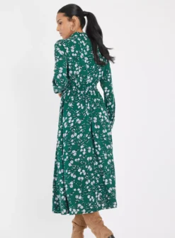 Green Ditsy Floral Printed Shirt Dress 16L -Fit In Dress Sales tuc143462510 Green R Z004A