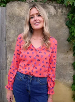 ANORAK Night Butterfly Cherry Top 20 7 ANORAK Night Butterfly Cherry Top 20 -Fit In Dress Sales tuc143481374 Coral R Z001A