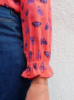 ANORAK Night Butterfly Cherry Top 20 8 ANORAK Night Butterfly Cherry Top 20 -Fit In Dress Sales tuc143481374 Coral R Z003A