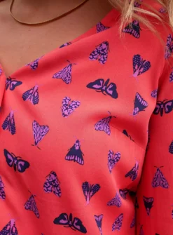 ANORAK Night Butterfly Cherry Top 20 9 ANORAK Night Butterfly Cherry Top 20 -Fit In Dress Sales tuc143481374 Coral R Z004A