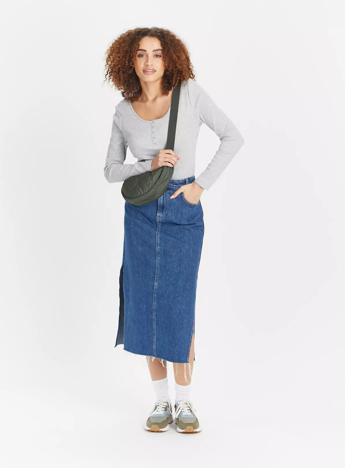 Grey Marl Long Sleeve Henley Top 20 1 Grey Marl Long Sleeve Henley Top 20