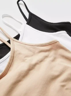 Cotton Stretch Vest Top 3 Pack20 -Fit In Dress Sales tuc143534018 Multi20Coloured R Z004A