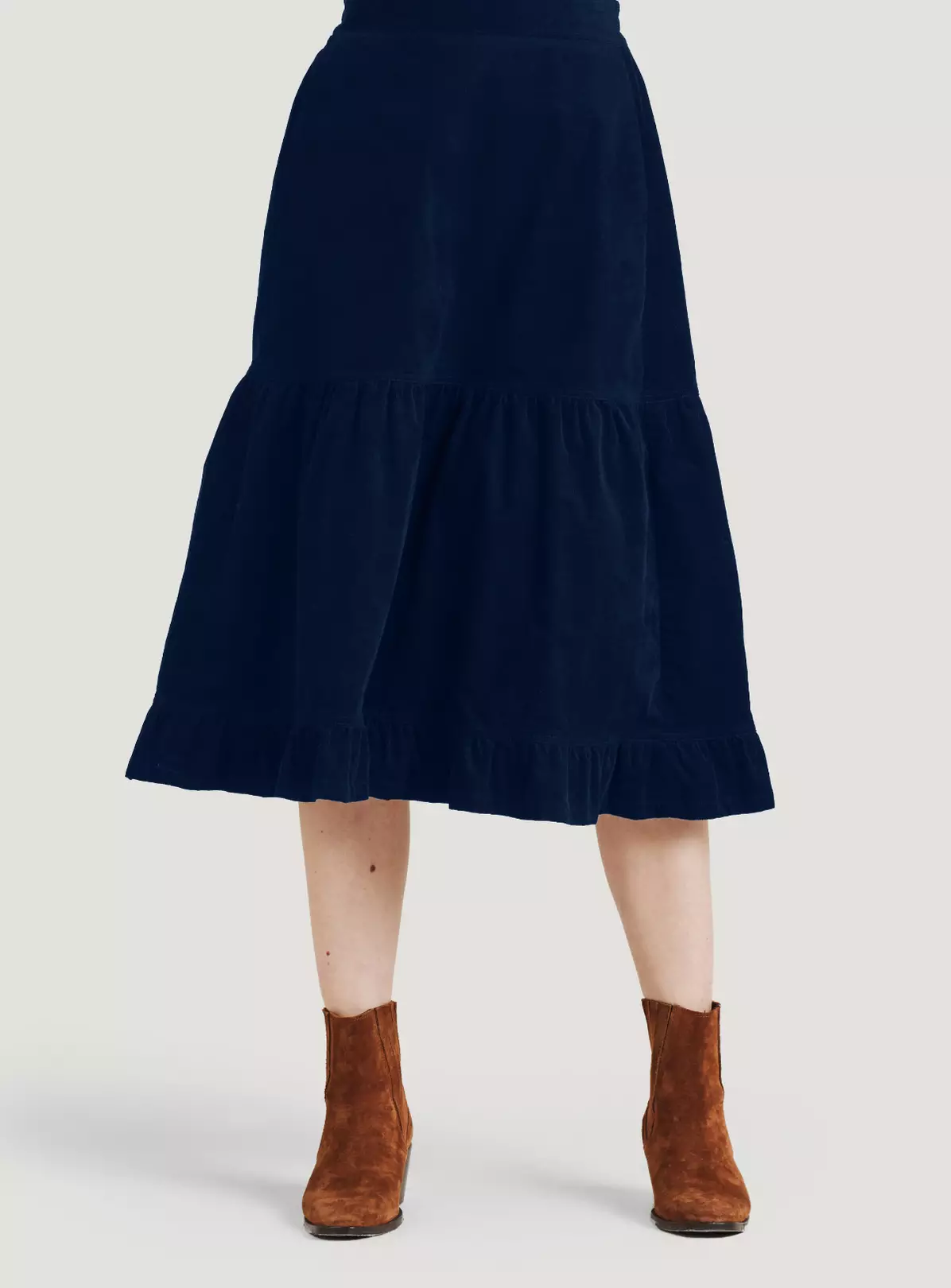 THOUGHT Milou Organic Cotton Corduroy Tiered Midi Skirt 16 1 THOUGHT Milou Organic Cotton Corduroy Tiered Midi Skirt 16