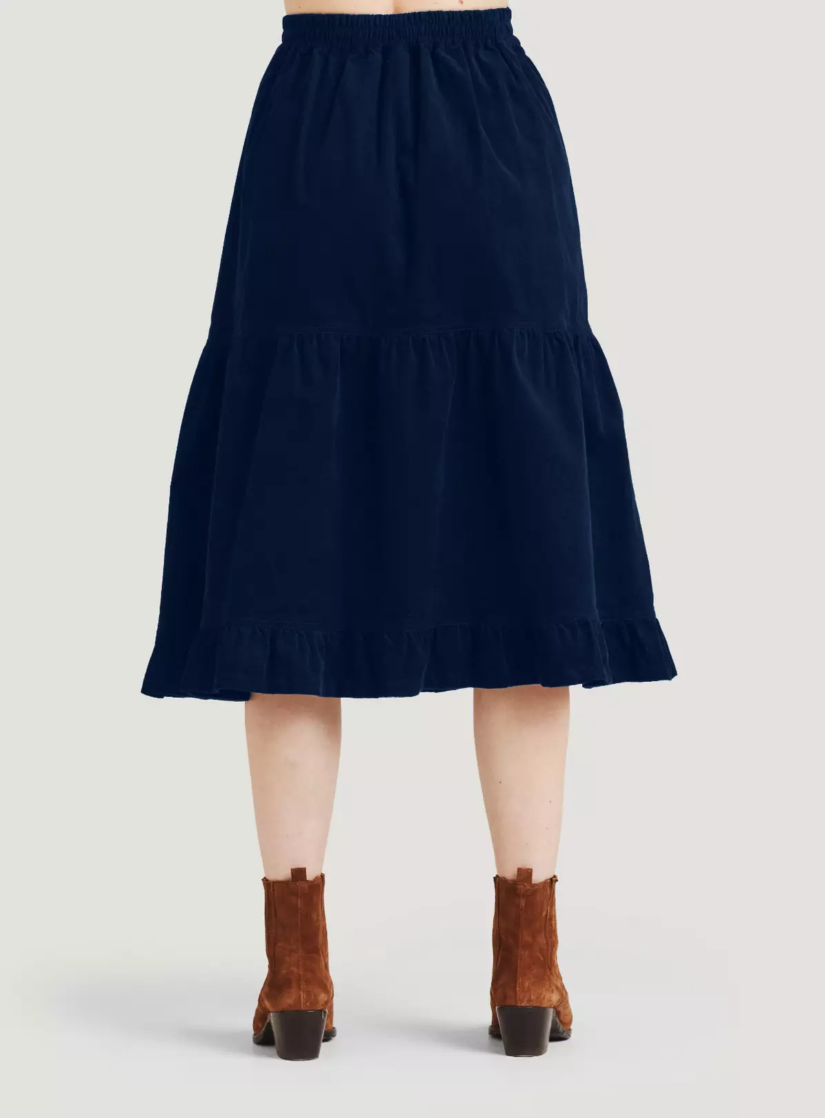 THOUGHT Milou Organic Cotton Corduroy Tiered Midi Skirt 16 4 THOUGHT Milou Organic Cotton Corduroy Tiered Midi Skirt 16 - Image 4