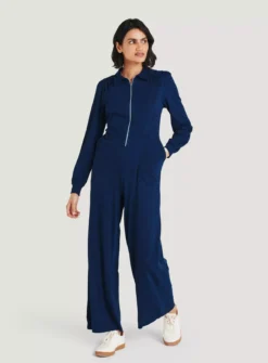 THOUGHT Amara Organic Cotton Denim Jumpsuit 6 -Fit In Dress Sales tuc143542528 Blue R Z004A 1