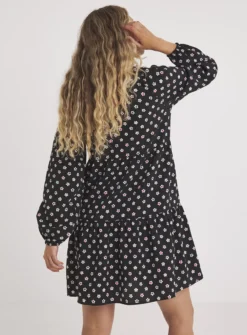 SIMPLY BE Black Floral Tiered Smock Dress 10 -Fit In Dress Sales tuc143570502 Black R Z002A