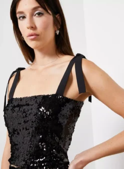 For All The Love Black Sequin Cami Top 16 8 For All The Love Black Sequin Cami Top 16 -Fit In Dress Sales tuc143615011 Black R Z002A