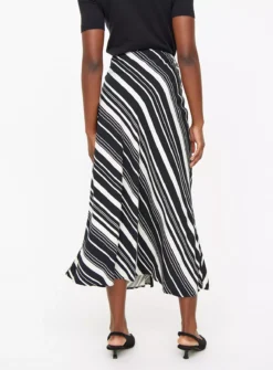 Monochrome Stripe Midaxi Wrap Skirt10 6 Monochrome Stripe Midaxi Wrap Skirt10 -Fit In Dress Sales tuc143638010 Mono R Z004A