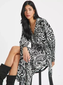 Mono Floral Print Wrap Midi Dress 18 -Fit In Dress Sales tuc143638440 Mono R Z002A