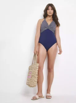 FIGLEAVES Tailor Navy Stripe Underwired Swimsuit Regular Length 34E 7 FIGLEAVES Tailor Navy Stripe Underwired Swimsuit Regular Length 34E -Fit In Dress Sales tuc143643249 Navy R Z002A