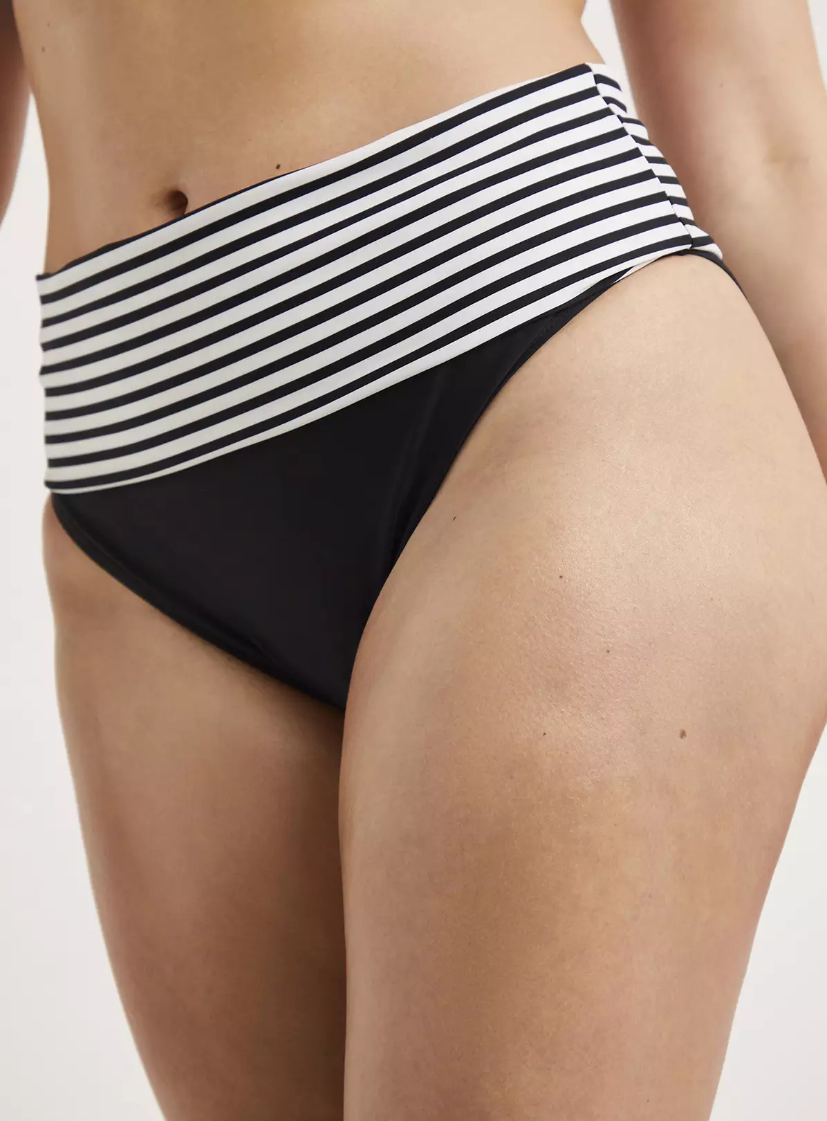 FIGLEAVES Tailor Black Stripe Fold Bikini Bottoms 24 3 FIGLEAVES Tailor Black Stripe Fold Bikini Bottoms 24 - Image 3