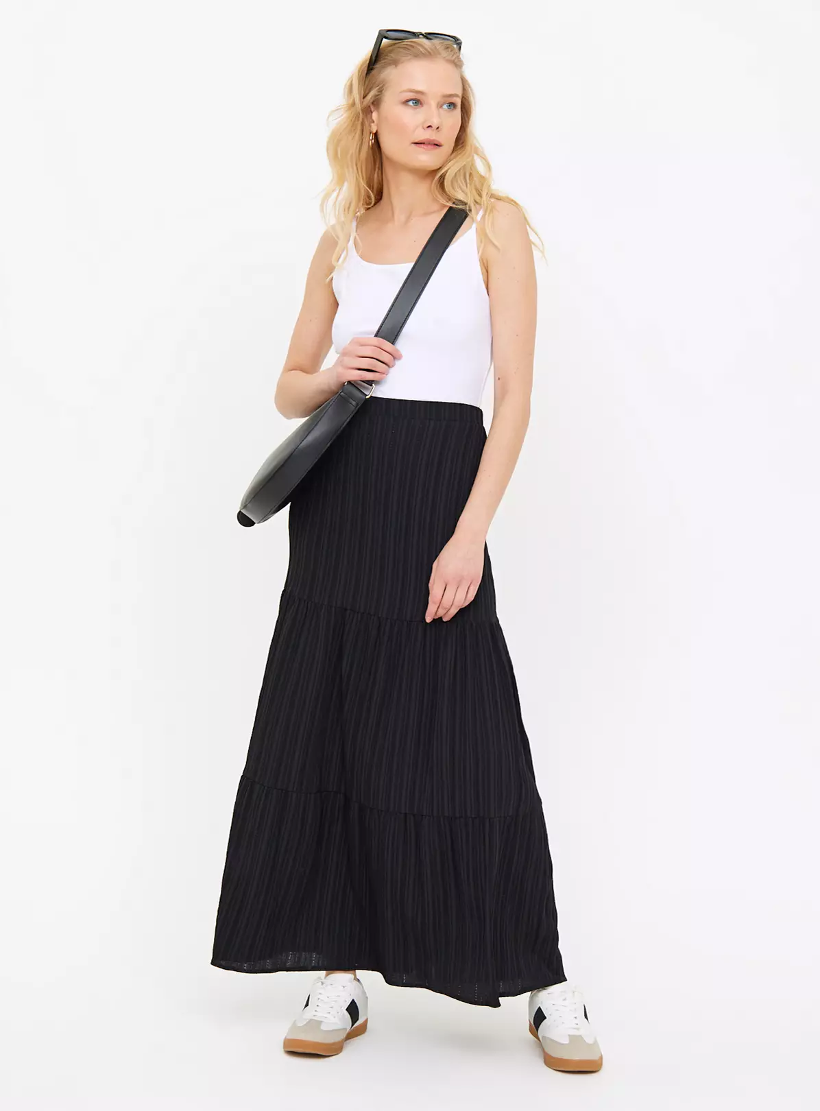 Black Tiered Maxi Skirt 20 2 Black Tiered Maxi Skirt 20 - Image 2