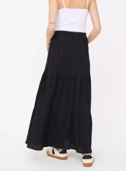 Black Tiered Maxi Skirt 20 6 Black Tiered Maxi Skirt 20 -Fit In Dress Sales tuc143648197 Black R Z004A