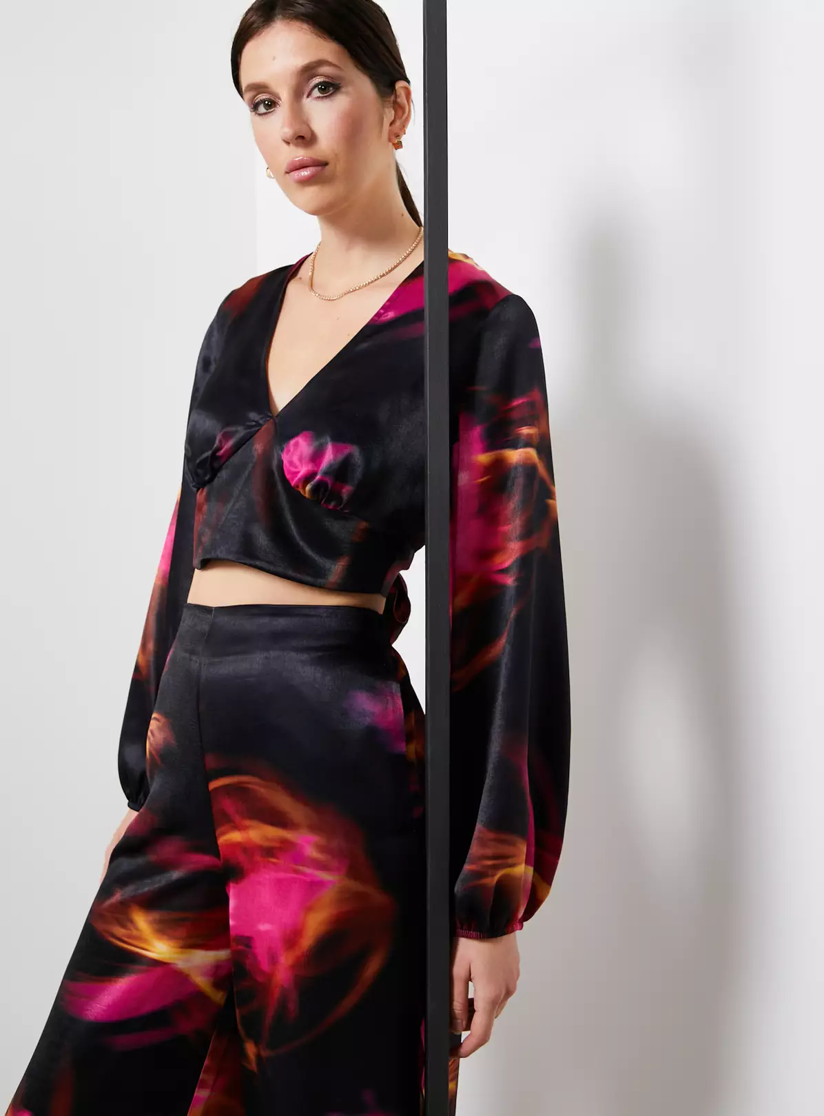 For All The Love Printed Tie Back Co-ord Top 18 2 For All The Love Printed Tie Back Co-ord Top 18 - Image 2