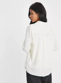 Cream Shirt & Cami Top Set 24 -Fit In Dress Sales tuc143657907 White R Z004A