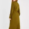 Khaki Wrap Buckle Midaxi Dress 12