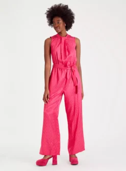 Bright Pink Jacquard Satin Jumpsuit20 6 Bright Pink Jacquard Satin Jumpsuit20 -Fit In Dress Sales tuc143677182 Bright20Pink R Z001A