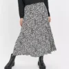 Mono Animal Print Pleated Midaxi Skirt 12