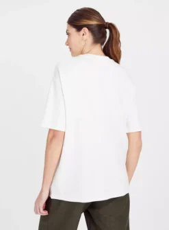 White Oversized Ponte T-Shirt 24