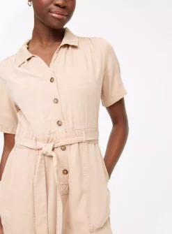 Neutral Woven Belted Jumpsuit 20 -Fit In Dress Sales tuc143700266 Neutral R Z003A