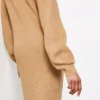 For All The Love Camel Keyhole Knit Midaxi Dress 10