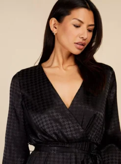 VOGUE WILLIAMS Houndstooth Midaxi 8 -Fit In Dress Sales tuc143711555 Black R Z005A