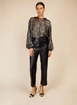 VOGUE WILLIAMS Black Foil Blouse 18 -Fit In Dress Sales tuc143711846 Black R Z002A