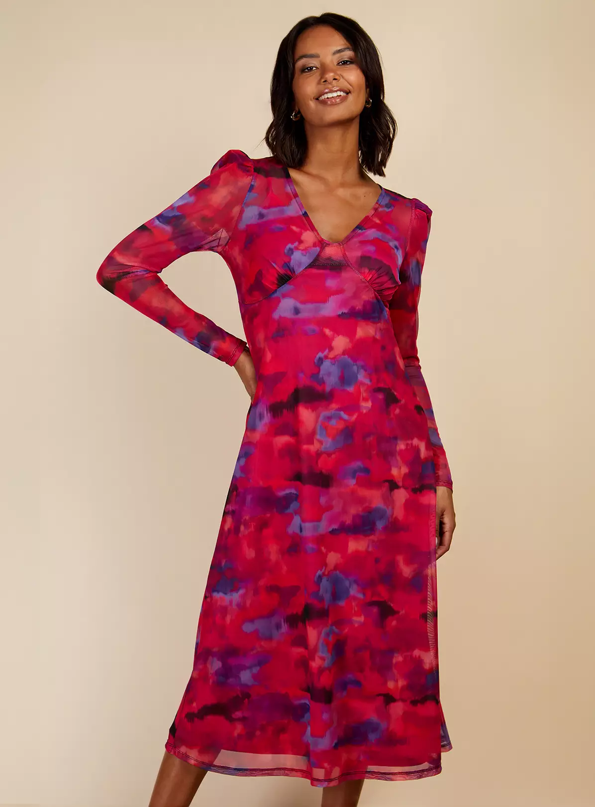 VOGUE WILLIAMS Printed Mesh Midaxi 18 2 VOGUE WILLIAMS Printed Mesh Midaxi 18 - Image 2