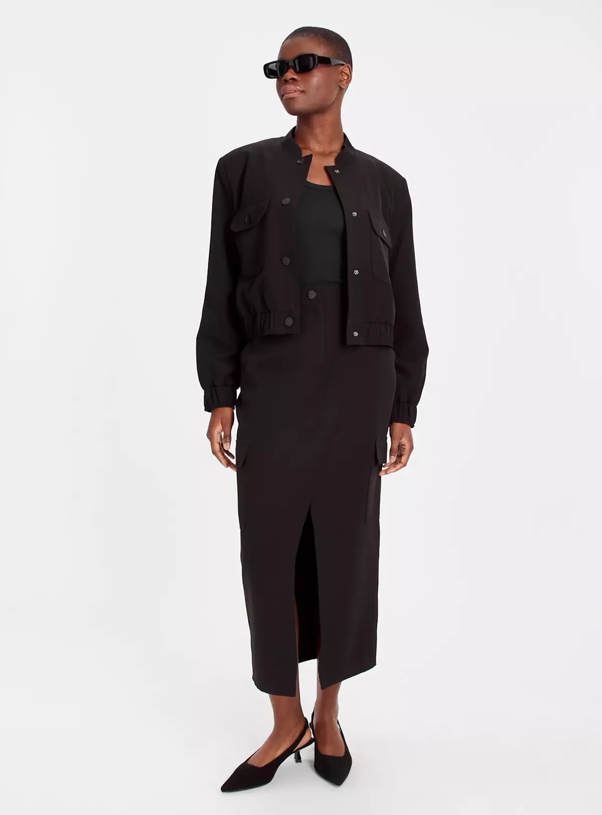 Black Cargo Coord Column Midi Skirt 12 3 Black Cargo Coord Column Midi Skirt 12 - Image 3