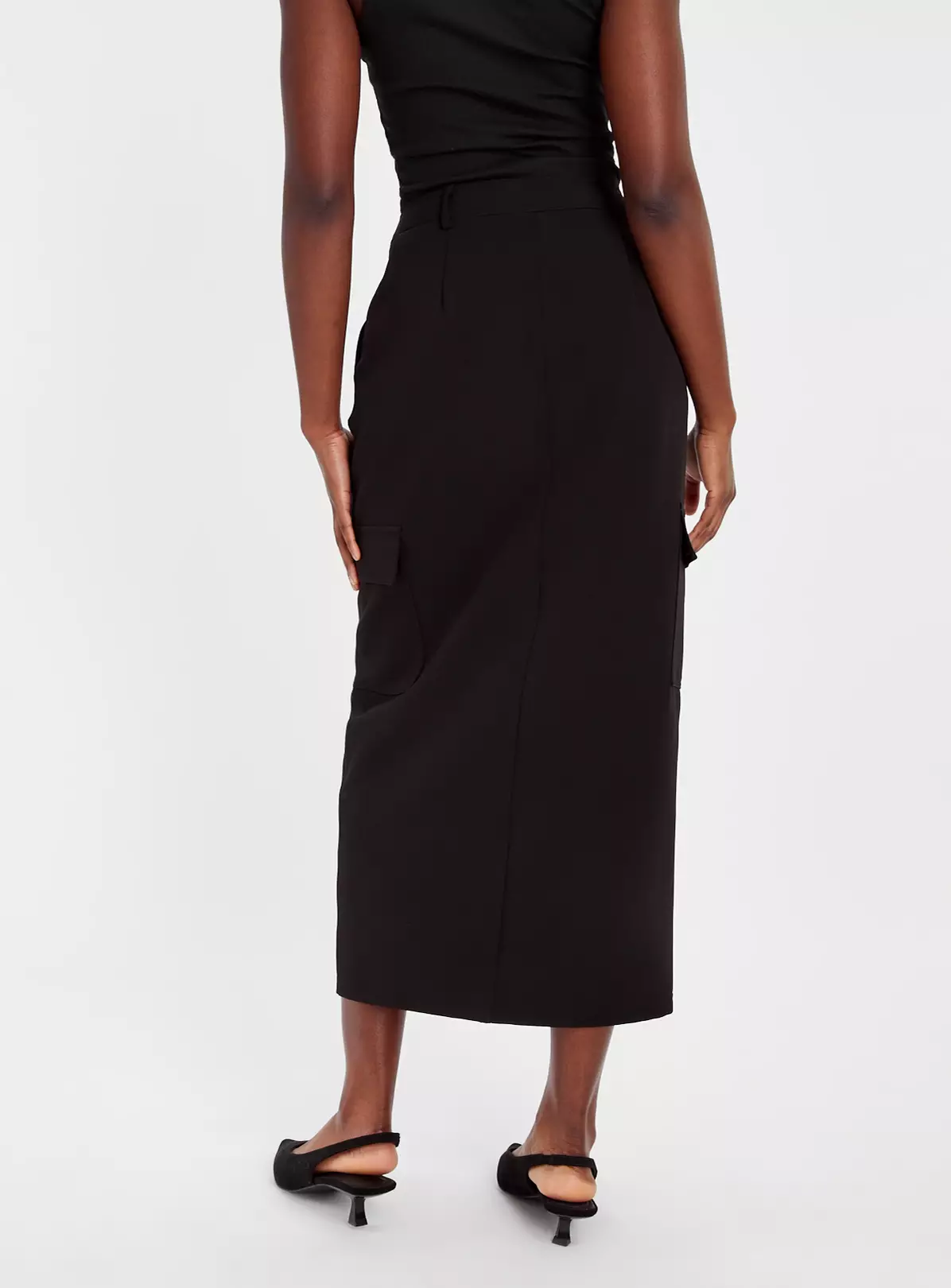 Black Cargo Coord Column Midi Skirt 18 4 Black Cargo Coord Column Midi Skirt 18 - Image 4