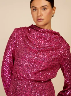 VOGUE WILLIAMS Pink Sequin Mini 18 8 VOGUE WILLIAMS Pink Sequin Mini 18 -Fit In Dress Sales tuc143714262 Pink R Z005A