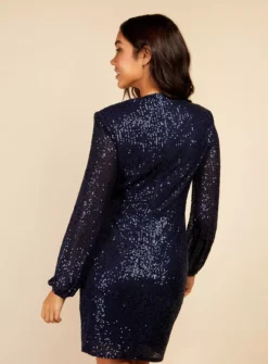 VOGUE WILLIAMS Navy Sequin Mini 14 -Fit In Dress Sales tuc143714457 Navy R Z004A