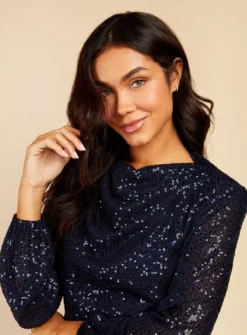 VOGUE WILLIAMS Navy Sequin Mini 14