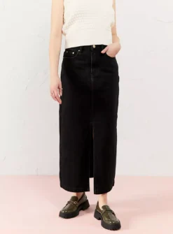 EVERBELLE Black Denim Midaxi Skirt 14