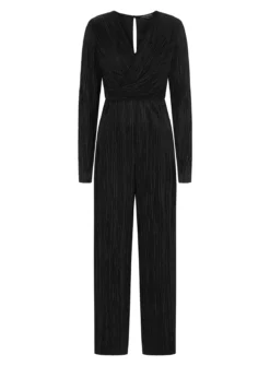 VOGUE WILLIAMS Black Plisse Jsuit 8 10 VOGUE WILLIAMS Black Plisse Jsuit 8 -Fit In Dress Sales tuc143731821 Black R Z003A 1