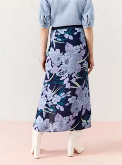 EVERBELLE Spring Peony Side Split Maxi Skirt 18