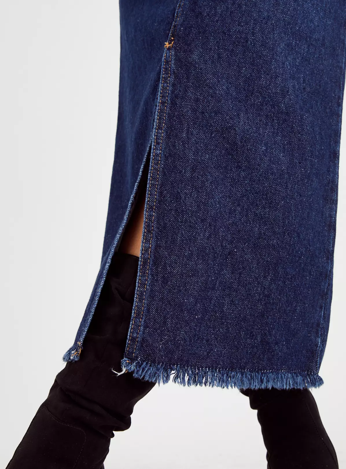 Dark Denim Maxi Split Skirt 10 2 Dark Denim Maxi Split Skirt 10 - Image 2