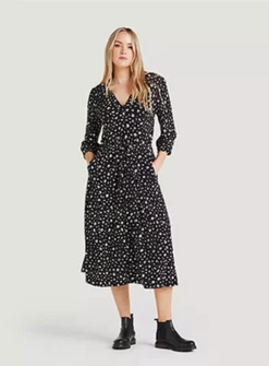 THOUGHT Kismet Shirt Jersey Dress 6 -Fit In Dress Sales tuc143787509 Black R Z001A