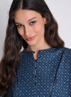 BURGS Penpethy Jersey Top With Ladder Trim 10 -Fit In Dress Sales tuc143798380 Navy R Z003A 1