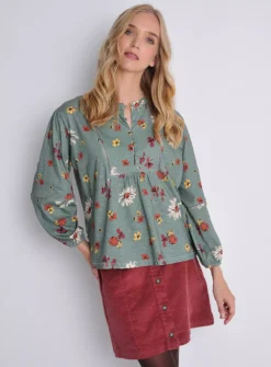 BURGS Penpethy Jersey Top With Ladder Trim 14