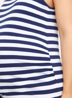 MATERNITY Navy & Stripe Vest Top 2 Pack 12 7 MATERNITY Navy & Stripe Vest Top 2 Pack 12 -Fit In Dress Sales tuc143838011 Multi20Coloured R Z004A